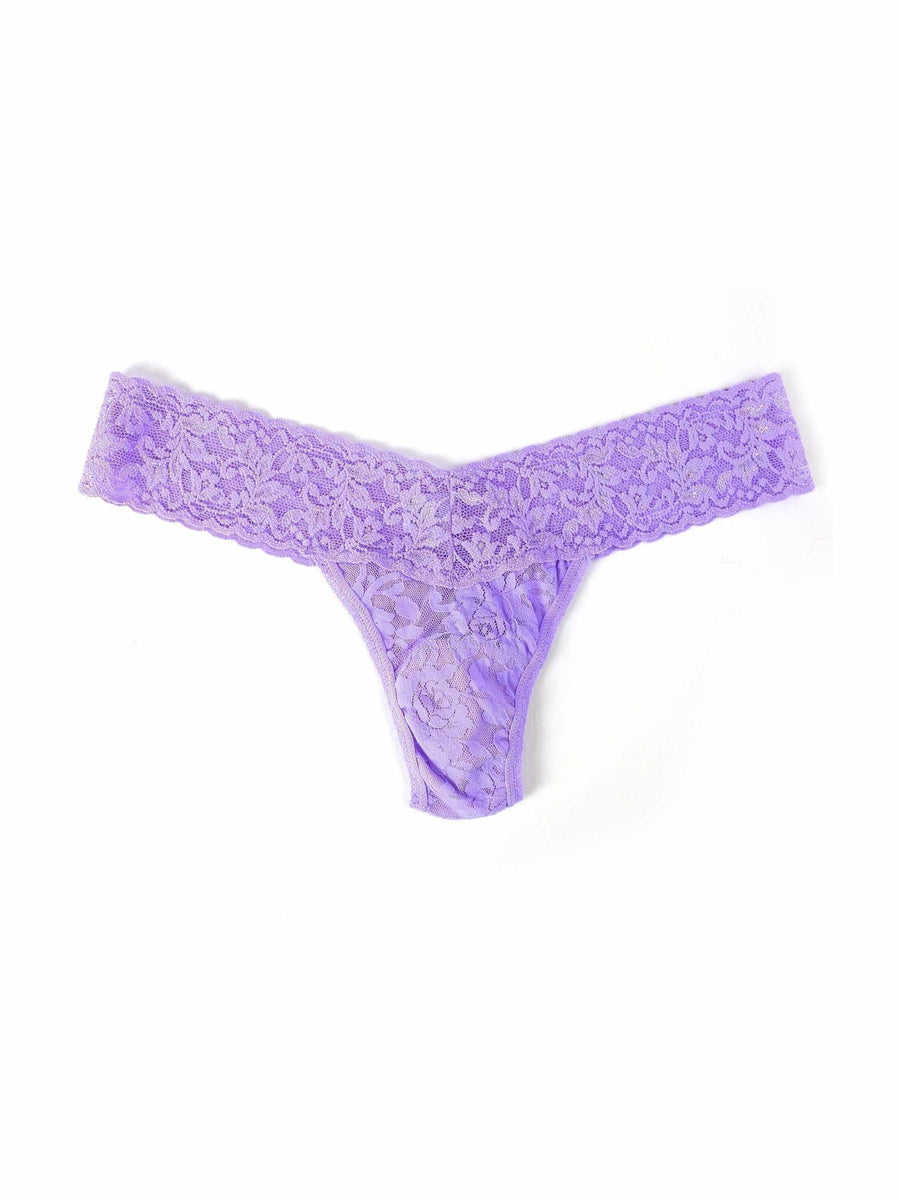 Signature Lace® Low Rise Thong Electric Orchid Purple
