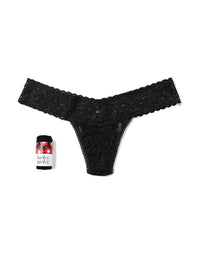 4911® Signature Lace® Low Rise Thong Fortune Cookie Black