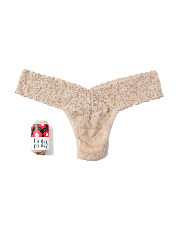 4911® Signature Lace® Low Rise Thong Fortune Cookie Chai