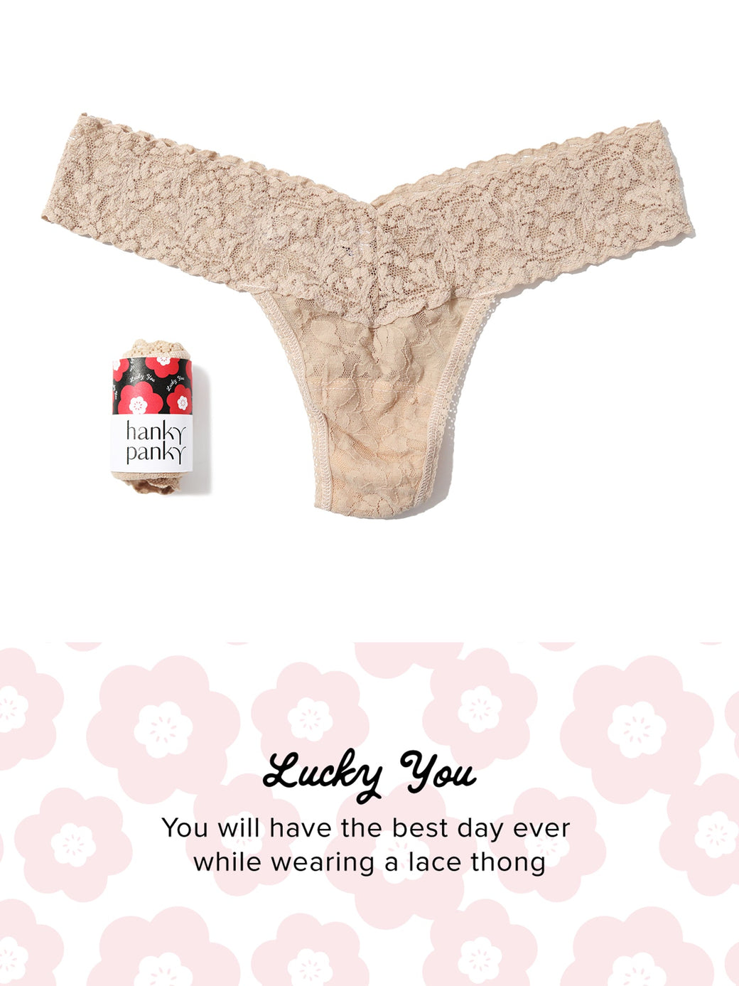 Signature Lace® Low Rise Thong Fortune Cookie Chai
