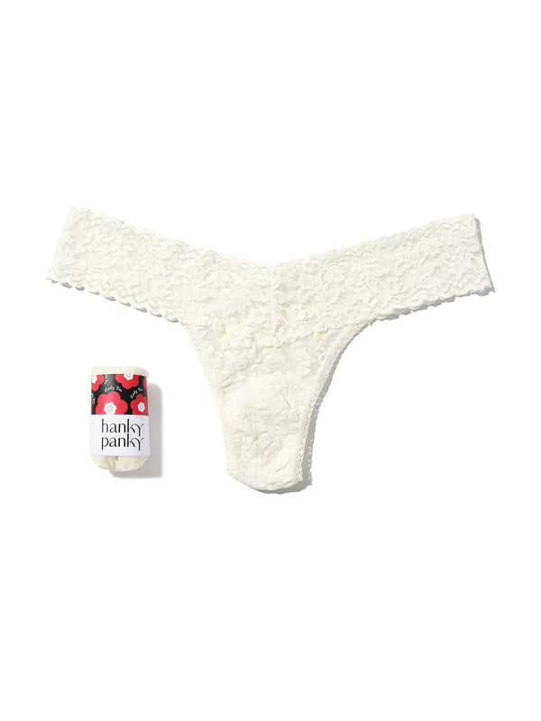 4911® Signature Lace® Low Rise Thong Fortune Cookie Marshmallow