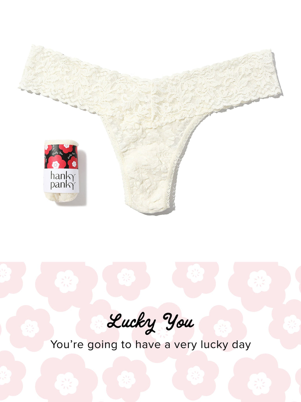 Signature Lace® Low Rise Thong Fortune Cookie Marshmallow