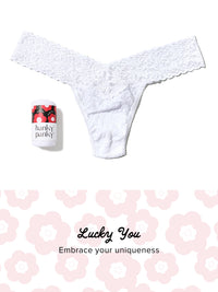 Signature Lace® Low Rise Thong Fortune Cookie White