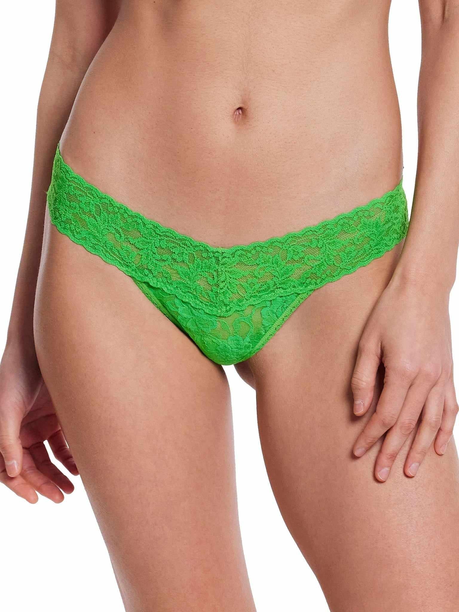 4911® Signature Lace® Low Rise Thong Four Leaf Clover Green