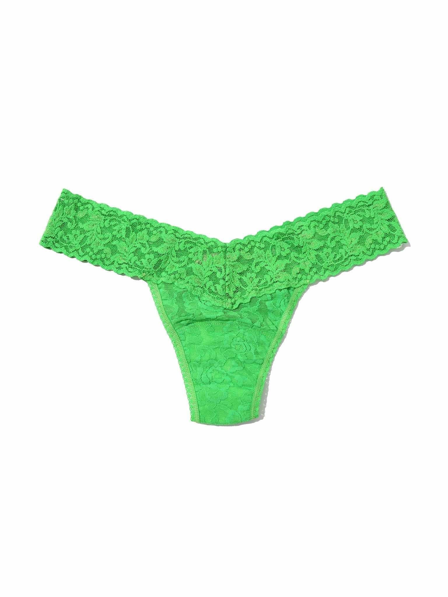 4911® Signature Lace® Low Rise Thong Four Leaf Clover Green