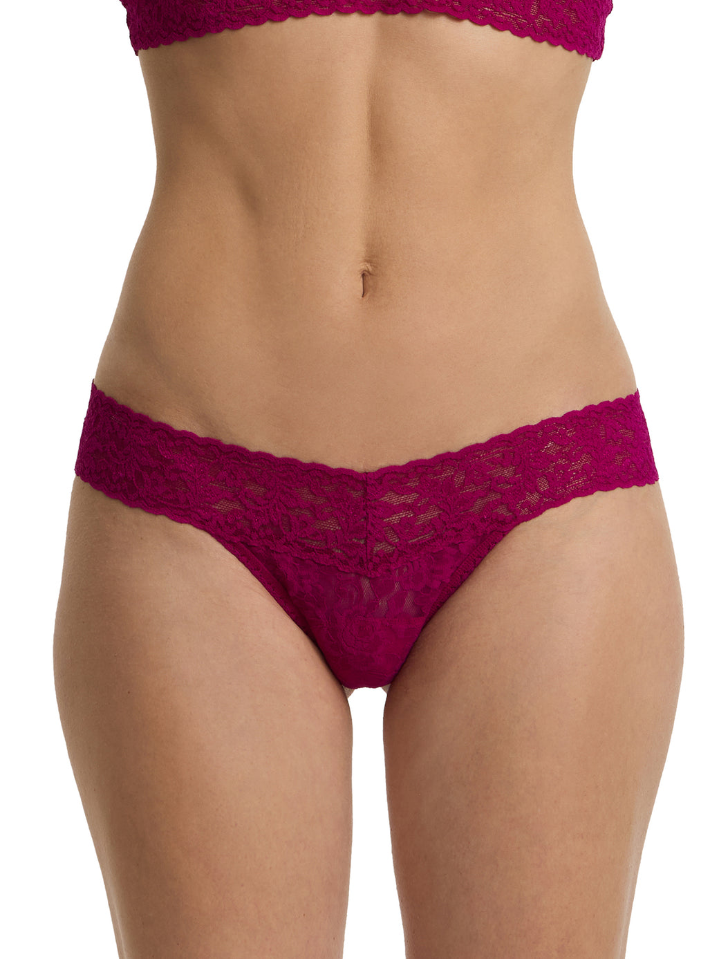 4911® Signature Lace® Low Rise Thong From The Vine Red