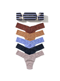 Signature Lace® Low Rise Thong Holiday 5 Pack Cracker Sale
