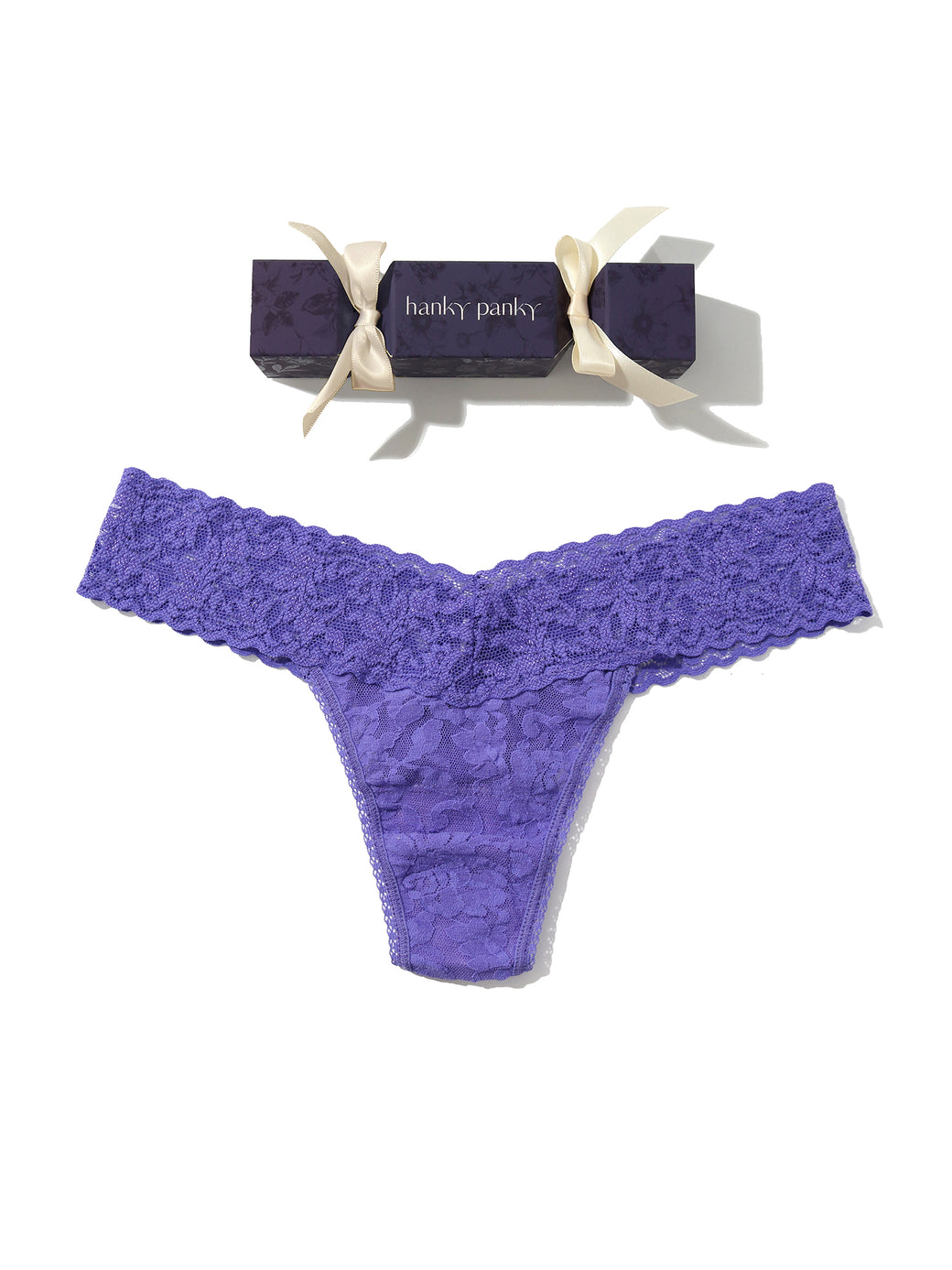 4911® Signature Lace® Low Rise Thong Holiday Cracker African Violet