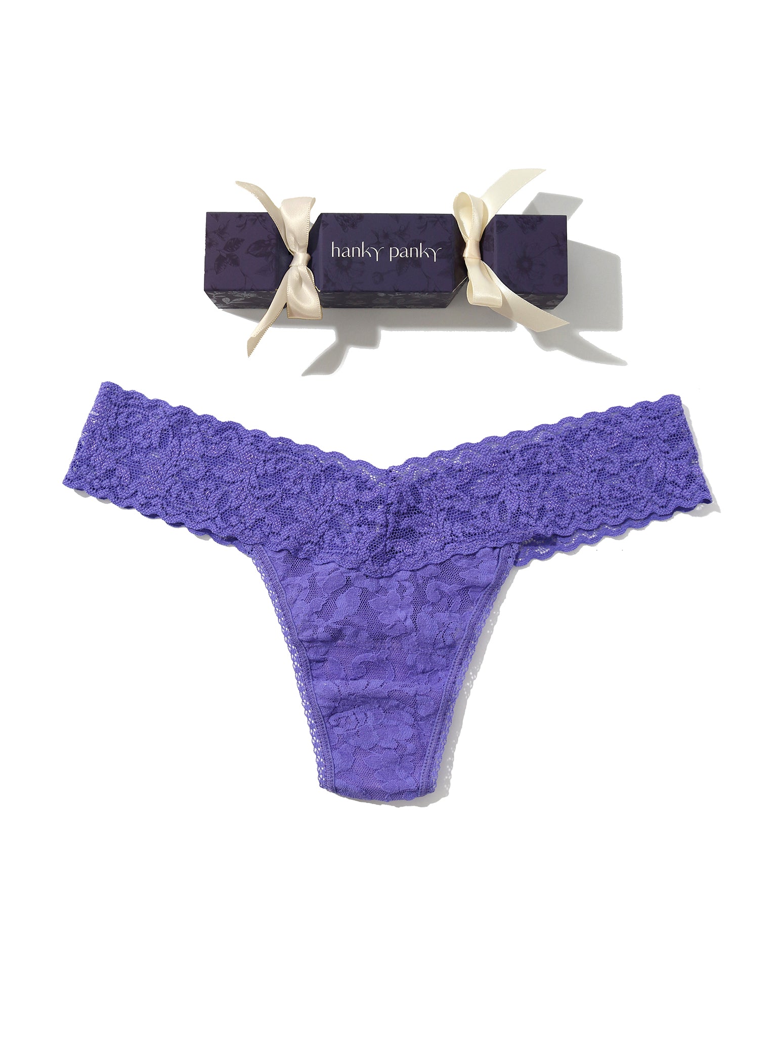 4911® Signature Lace® Low Rise Thong Holiday Cracker African Violet