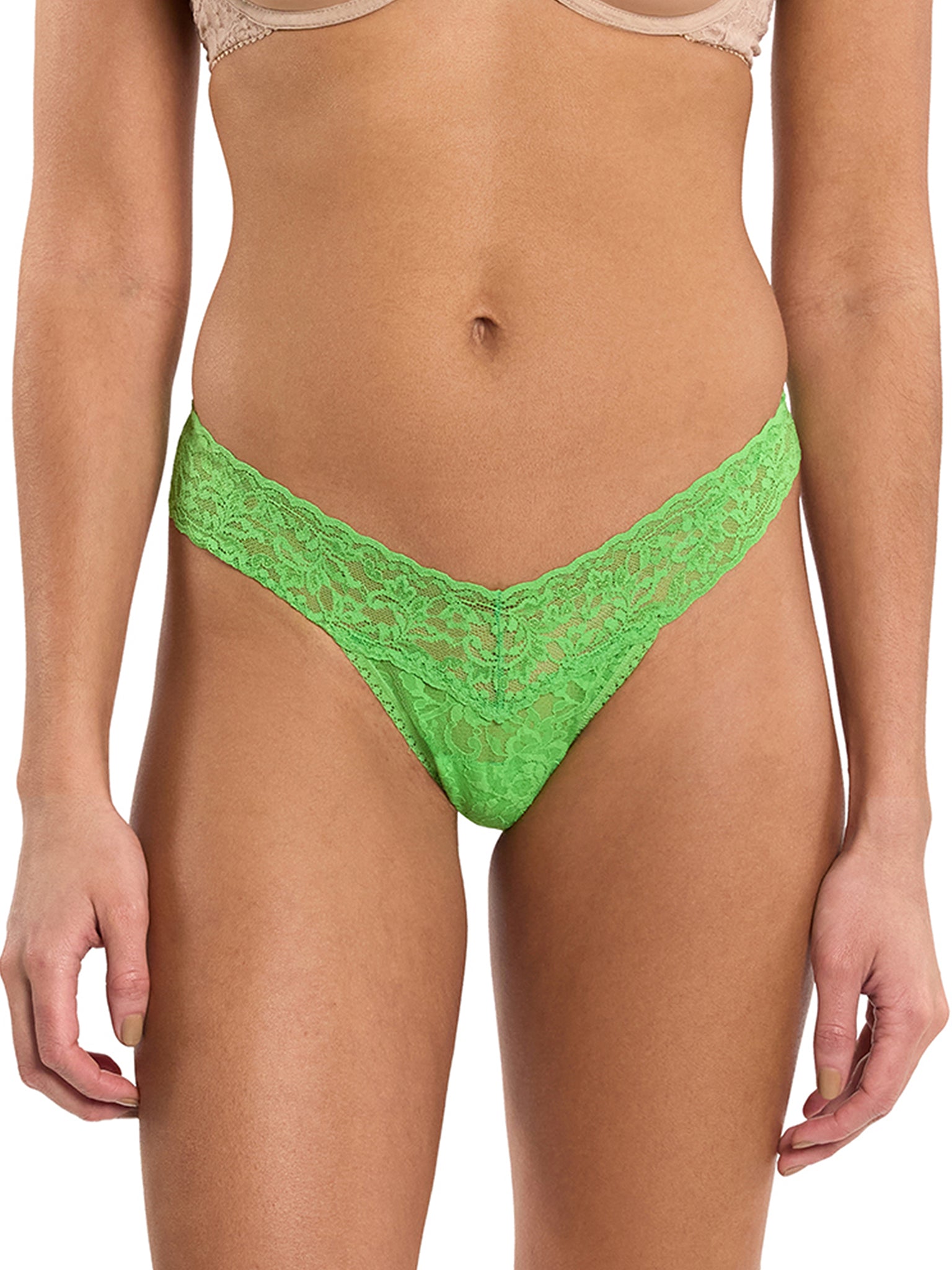 4911® Signature Lace® Low Rise Thong Lucky Me Green - Black Friday Sale