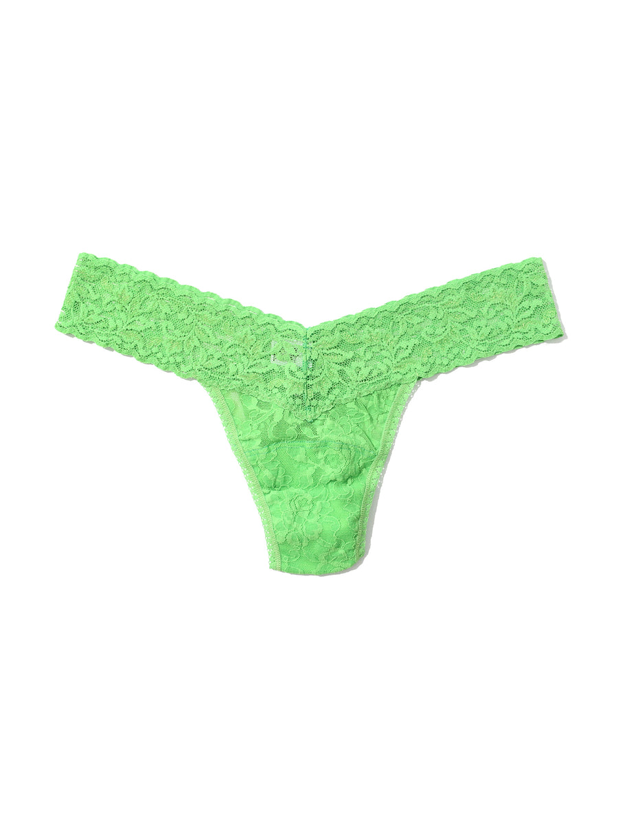 Signature Lace® Low Rise Thong Lucky Me Green