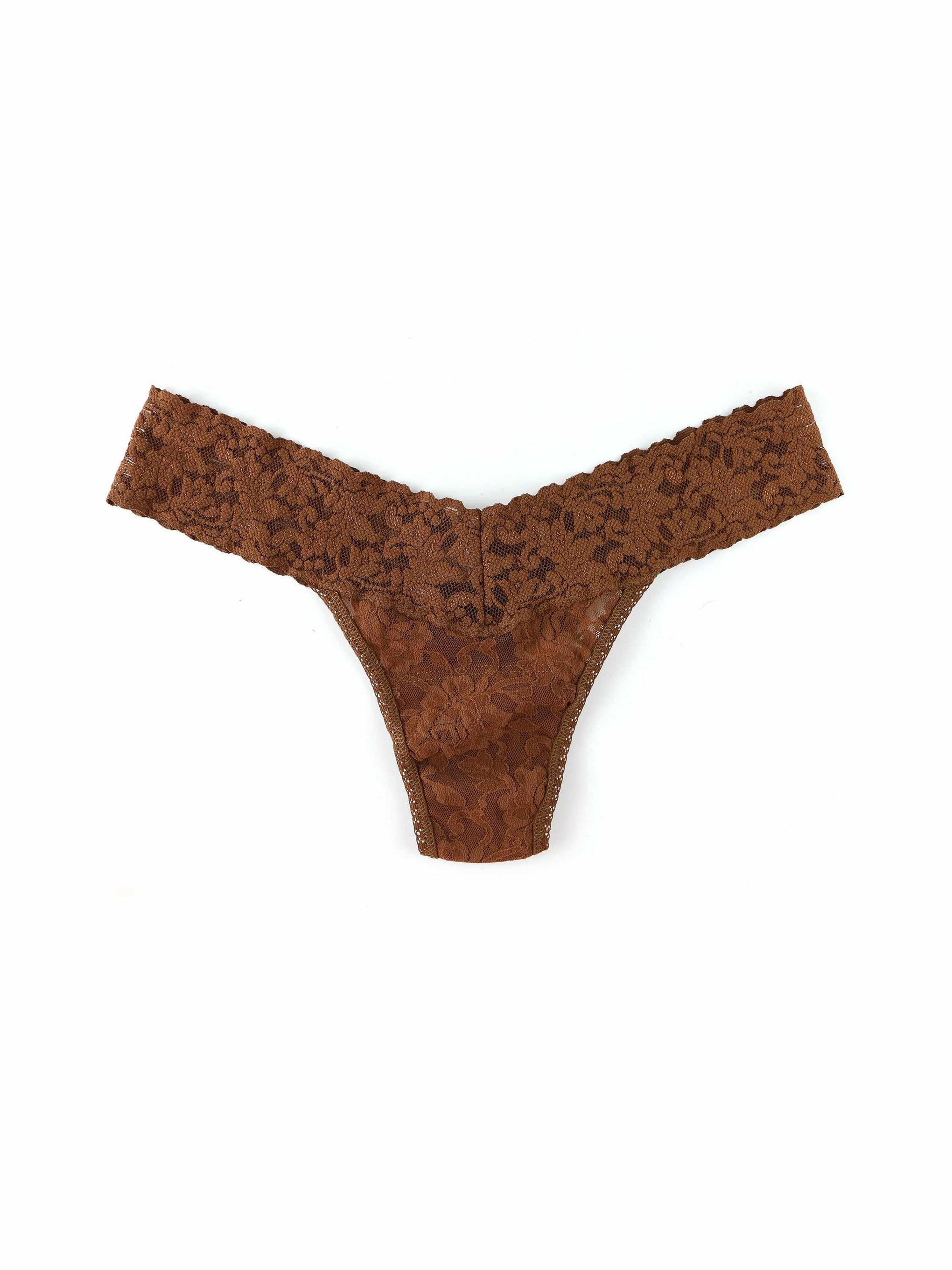 4911® Signature Lace® Low Rise Thong Macchiato Brown