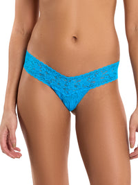 4911® Signature Lace® Low Rise Thong Mediterranean Sea Blue - Black Friday Sale