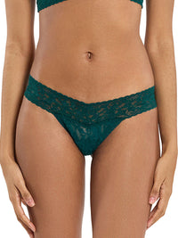 Signature Lace® Low Rise Thong Mountain Green