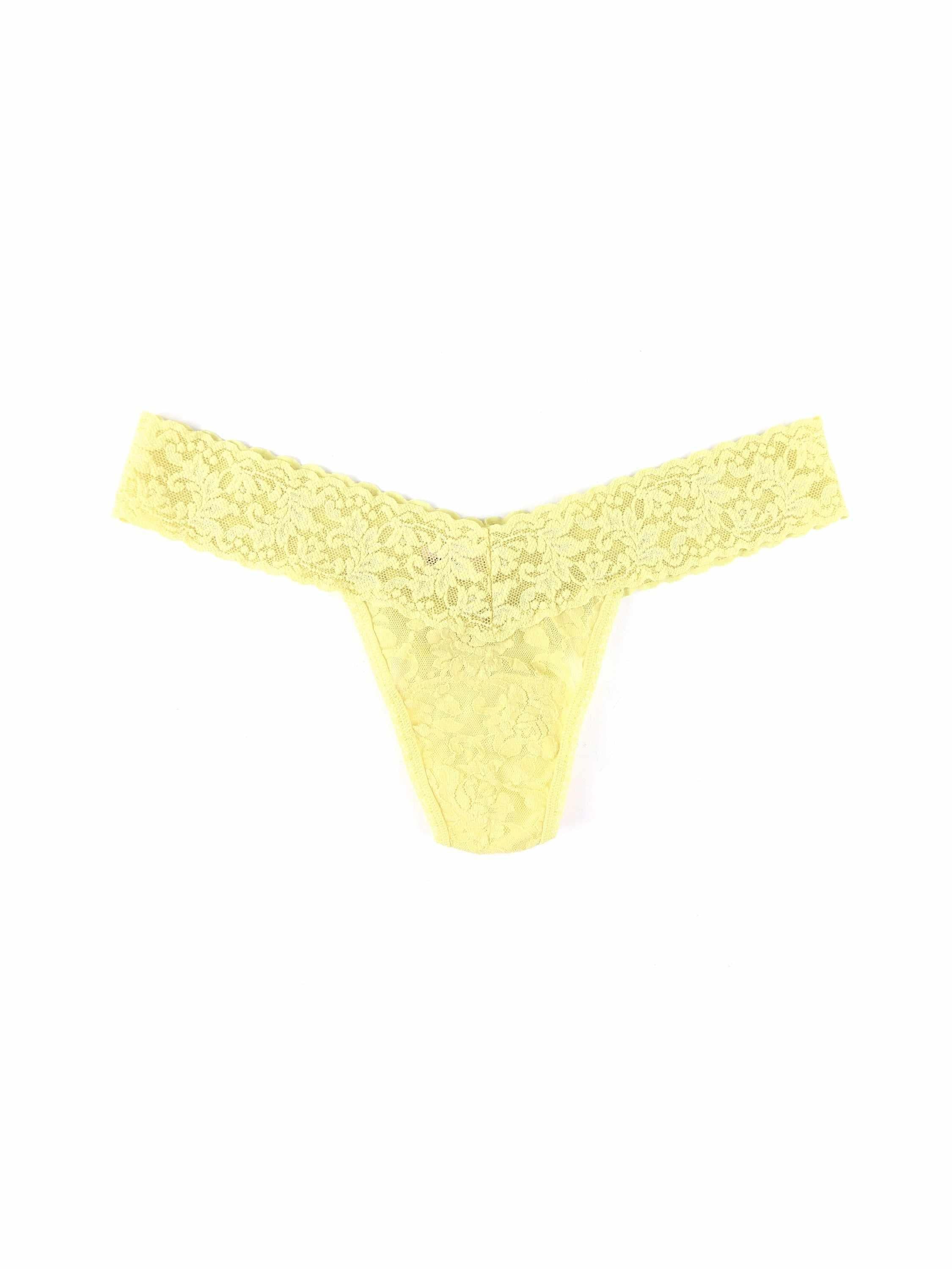 4911® Signature Lace® Low Rise Thong Smile More Yellow