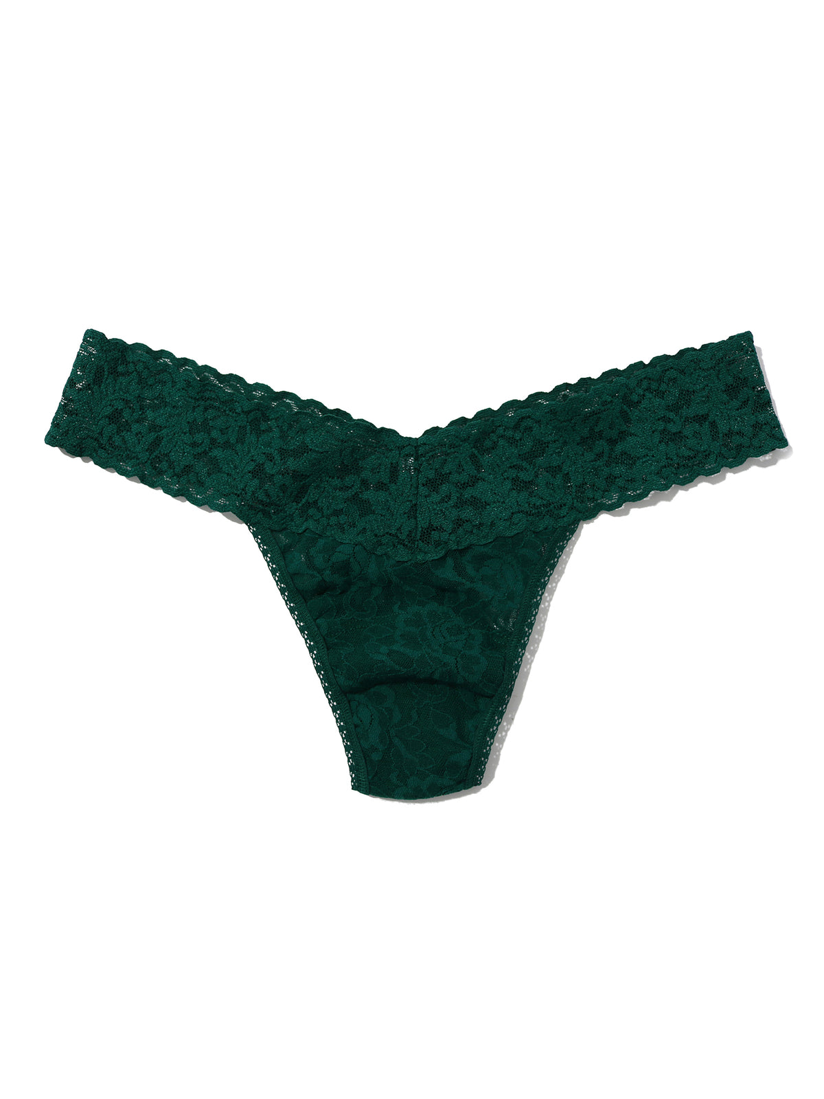 Signature Lace® Low Rise Thong Spruce Green