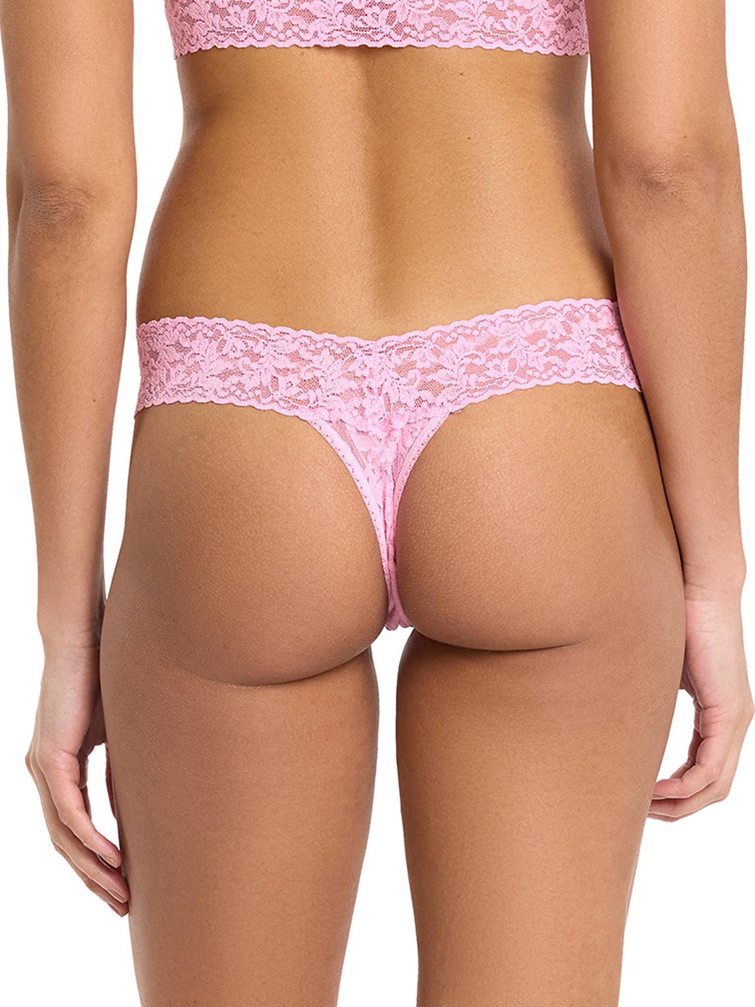 4911® Signature Lace® Low Rise Thong Strawberry Lemonade Pink