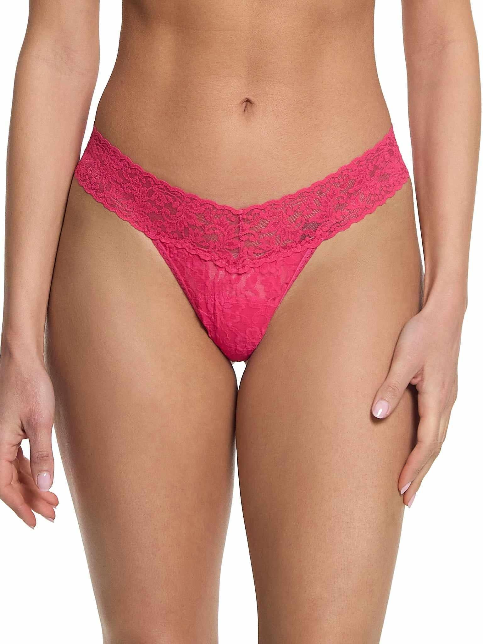 4911® Signature Lace® Low Rise Thong Sweet Tart Pink