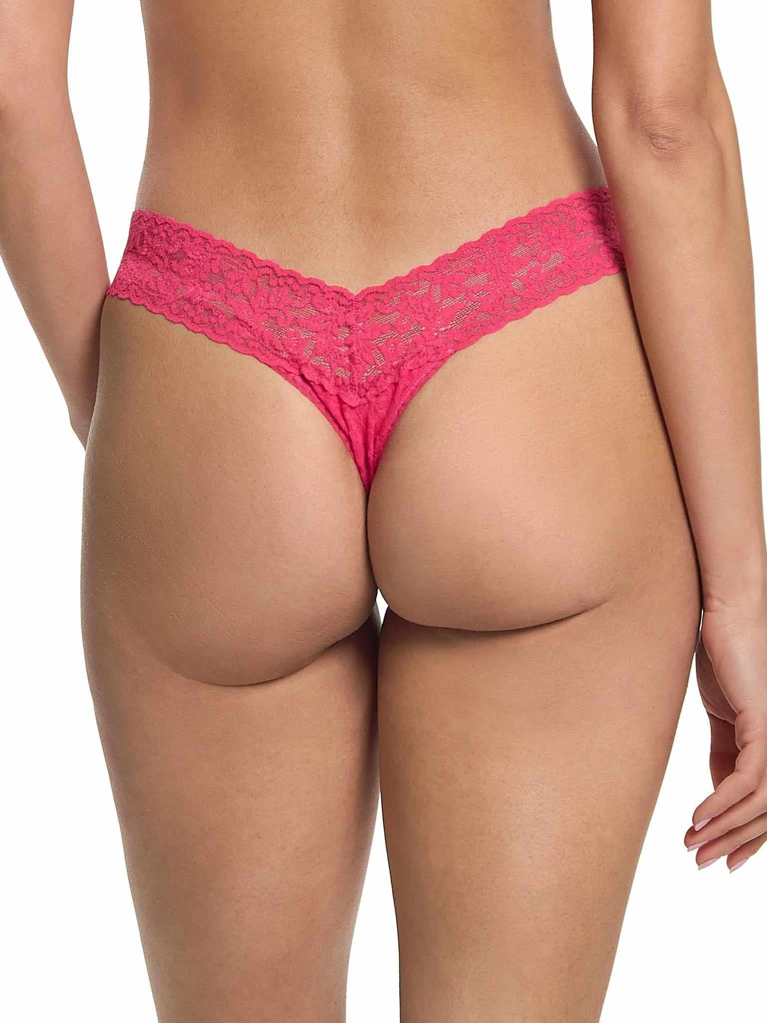 4911® Signature Lace® Low Rise Thong Sweet Tart Pink