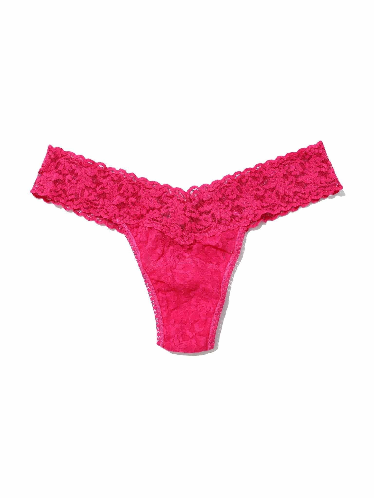 4911® Signature Lace® Low Rise Thong Sweet Tart Pink