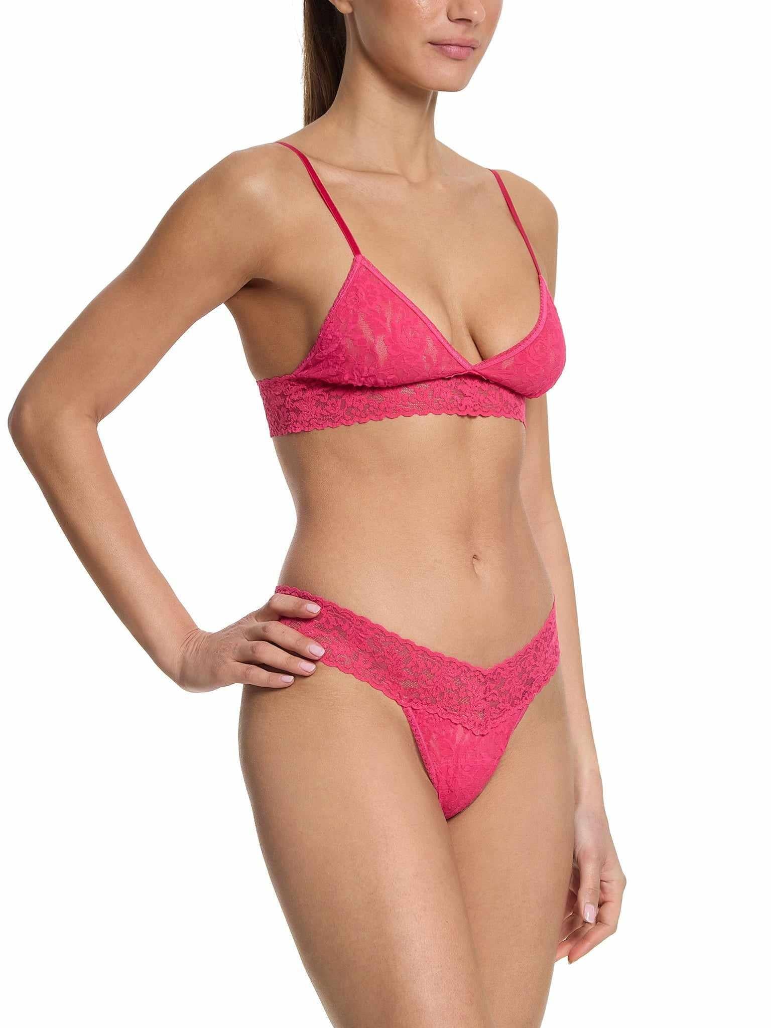 4911® Signature Lace® Low Rise Thong Sweet Tart Pink
