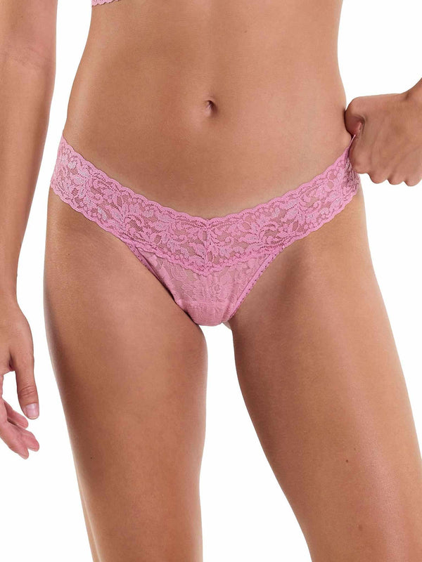 4911® Signature Lace® Low Rise Thong Tea Cake Pink