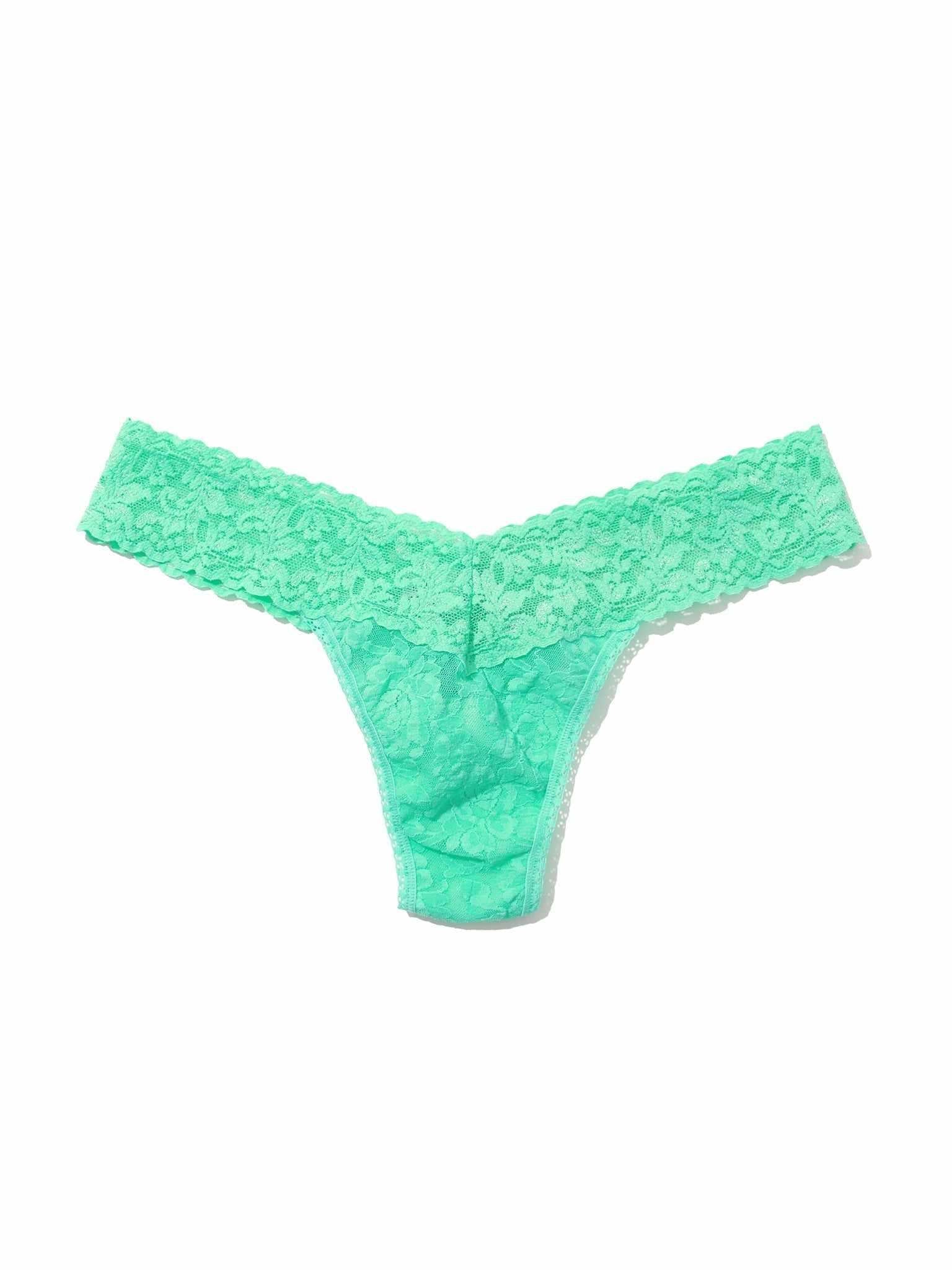 4911® Signature Lace® Low Rise Thong Tulum Green