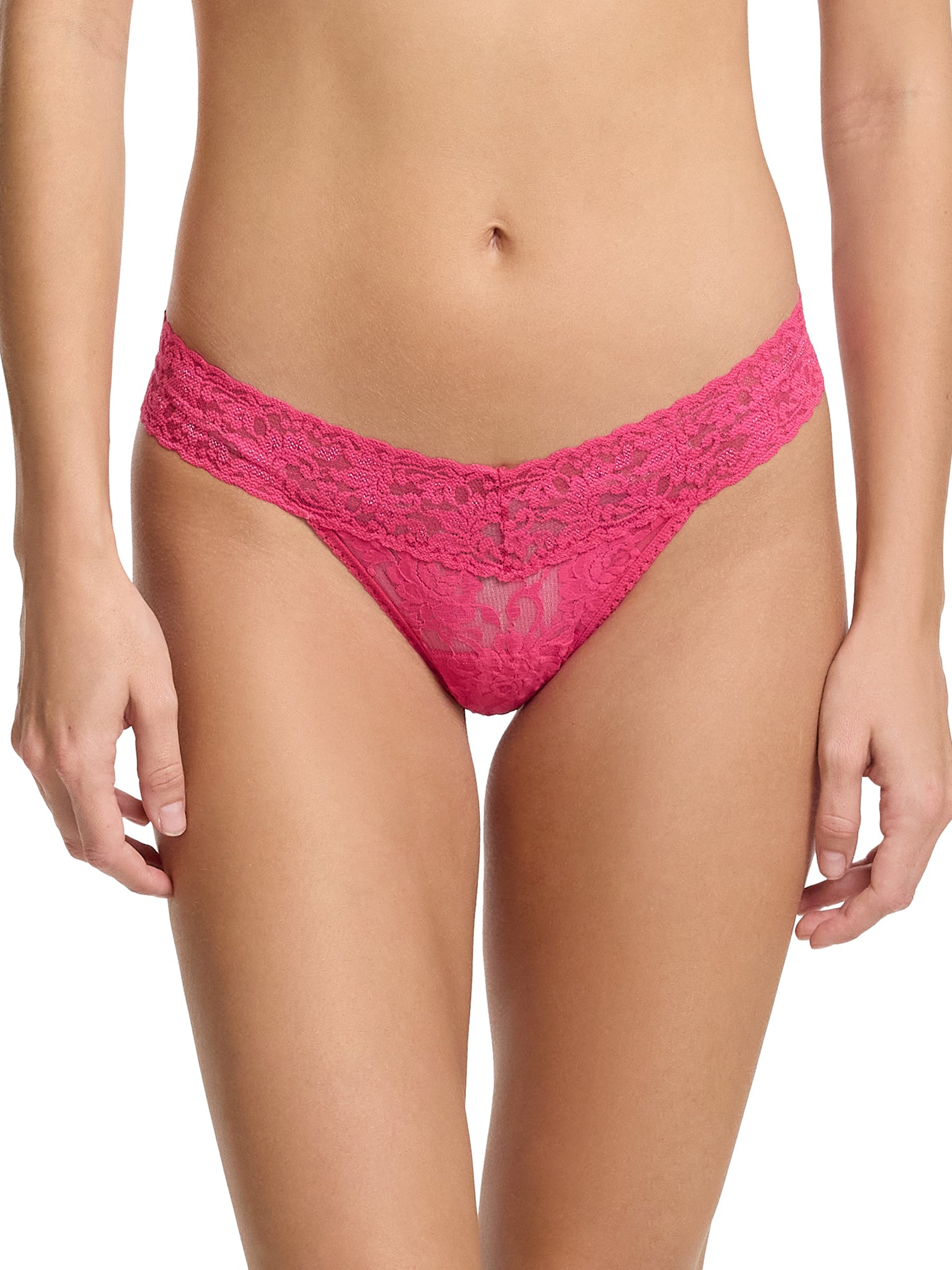 4911® Signature Lace® Low Rise Thong Un-Beet-Able Pink