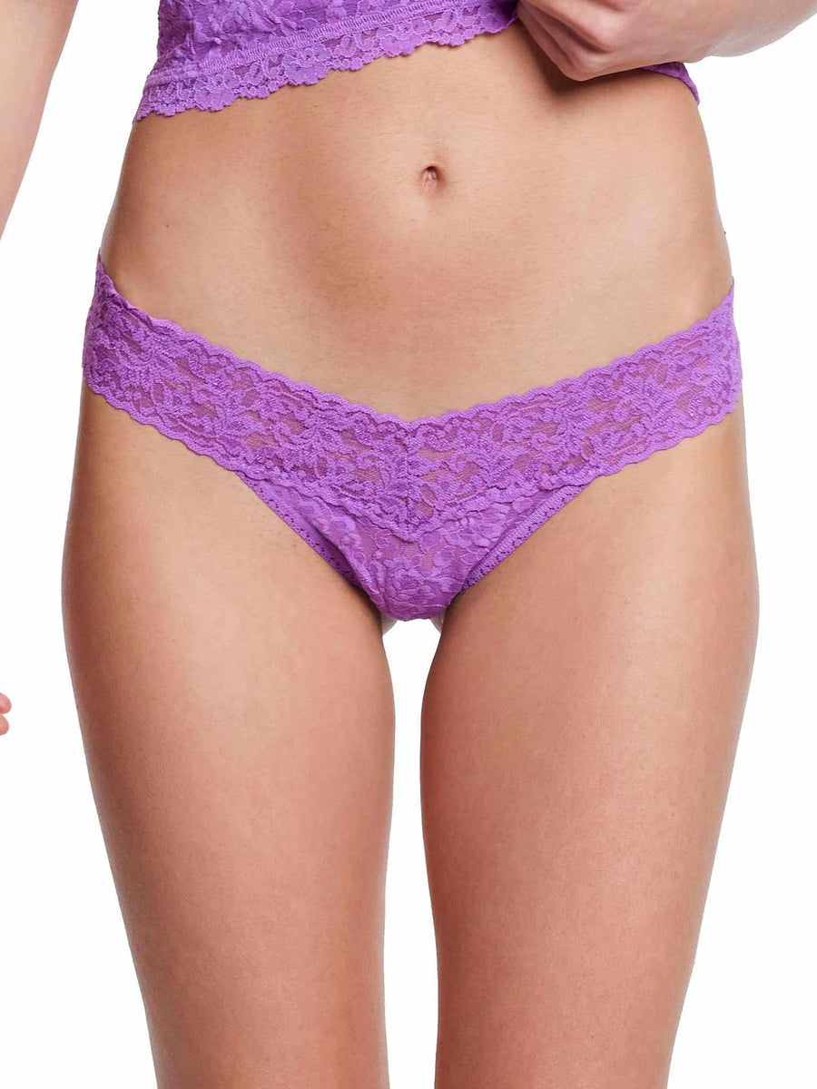 Signature Lace® Low Rise Thong Violet Haze Purple Sale