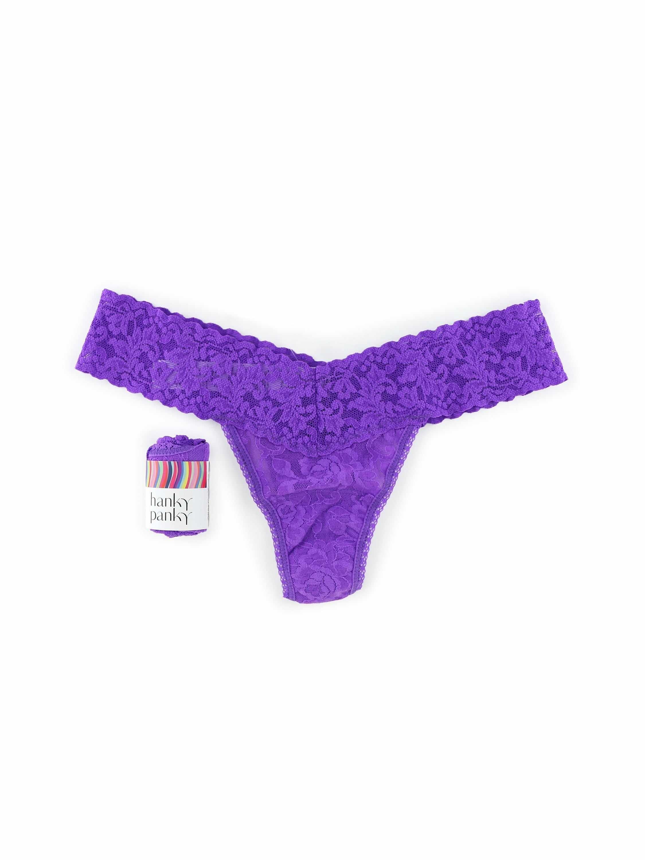 4911® Signature Lace® Low Rise Thong Vivid Violet Purple