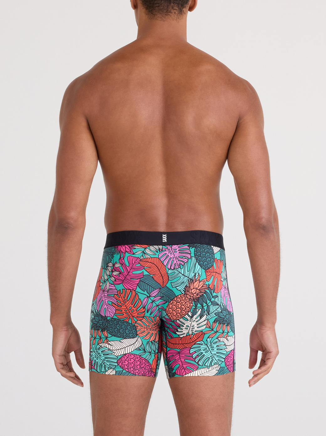 Signature Lace® Original Rise Printed Thong And Saxx Drop Temp Cooling Cotton Boxer Brief Fruity Palm - Aqua