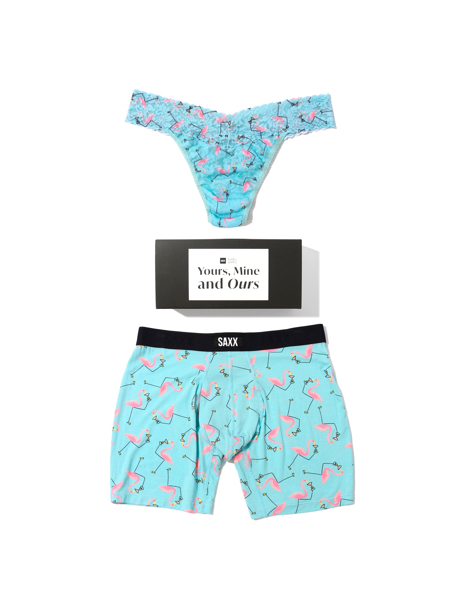 Signature Lace® Original Rise Thong And Saxx Super Soft Vibe Boxer Brief Drinko Flamingo Sale