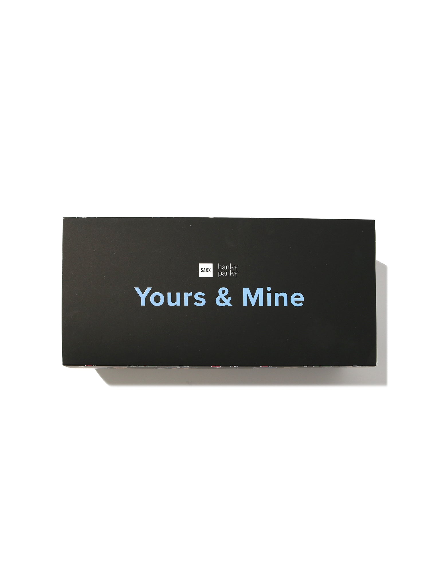 Hanky Panky x SAXX Yours & Mine couples gift box - black packaging, matching underwear set gift-ready presentation | Hanky Panky