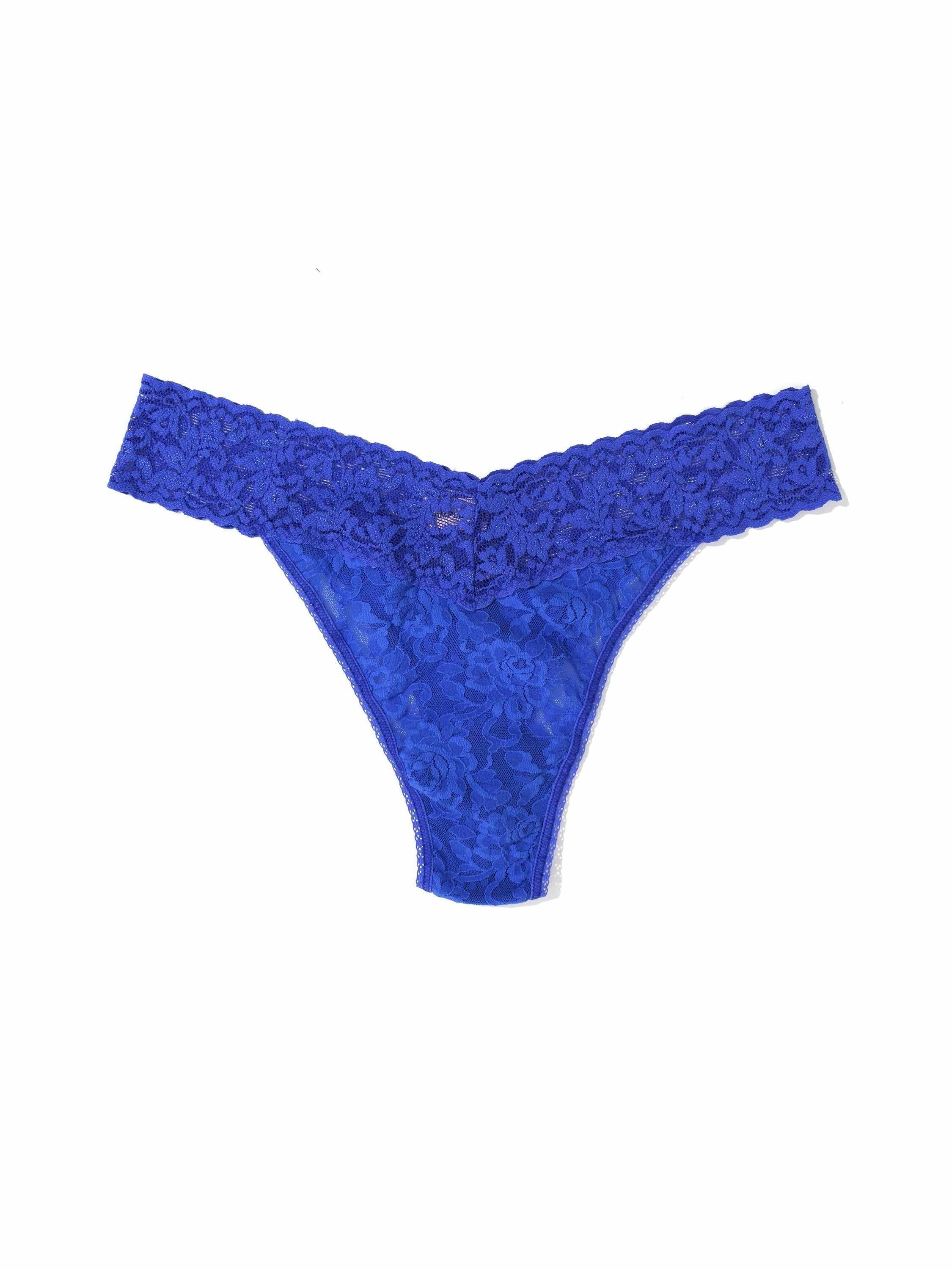 Signature Lace® Original Rise Thong Blue Solace