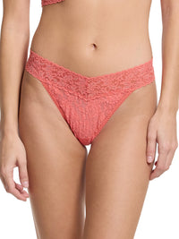 Signature Lace® Original Rise Thong Courageous Coral