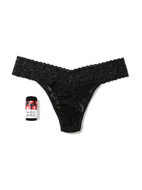 Signature Lace® Original Rise Thong Fortune Cookie Black