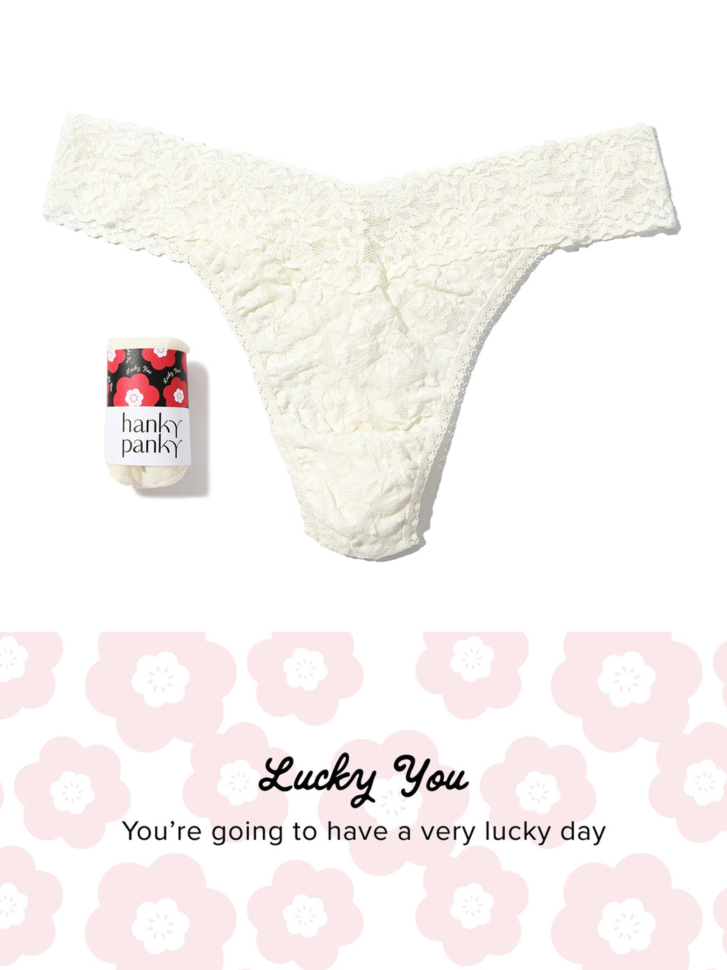 Signature Lace® Original Rise Thong Fortune Cookie Marshmallow