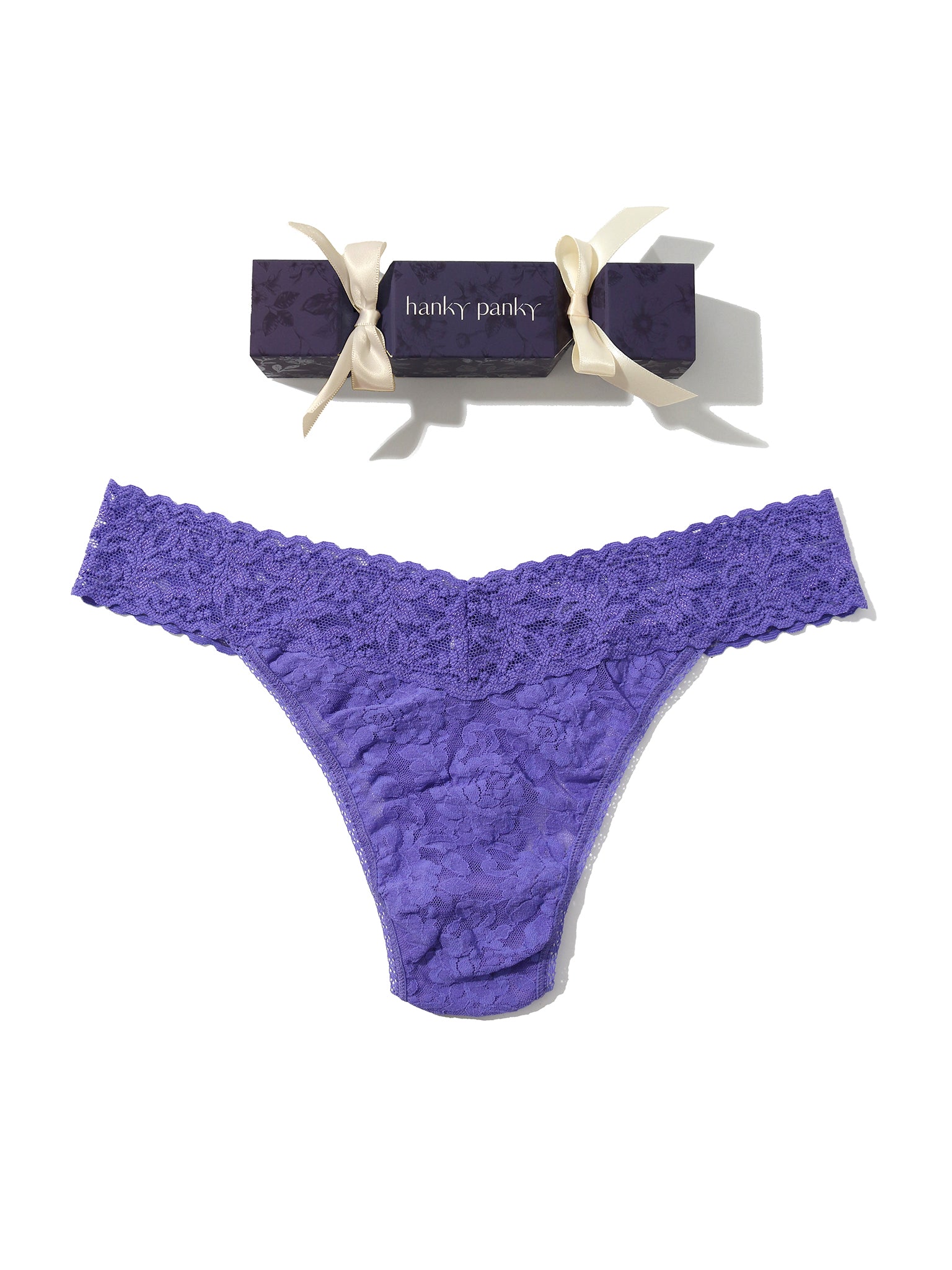 Signature Lace® Original Rise Thong Holiday Cracker African Violet
