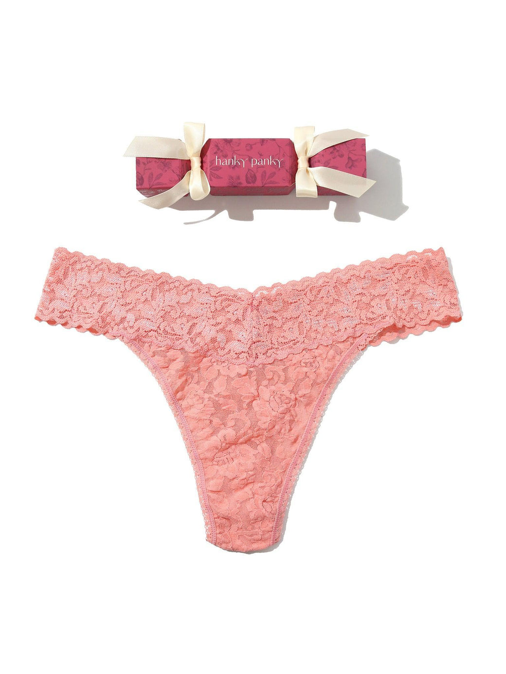 Signature Lace® Original Rise Thong Holiday Cracker Ballet Pink