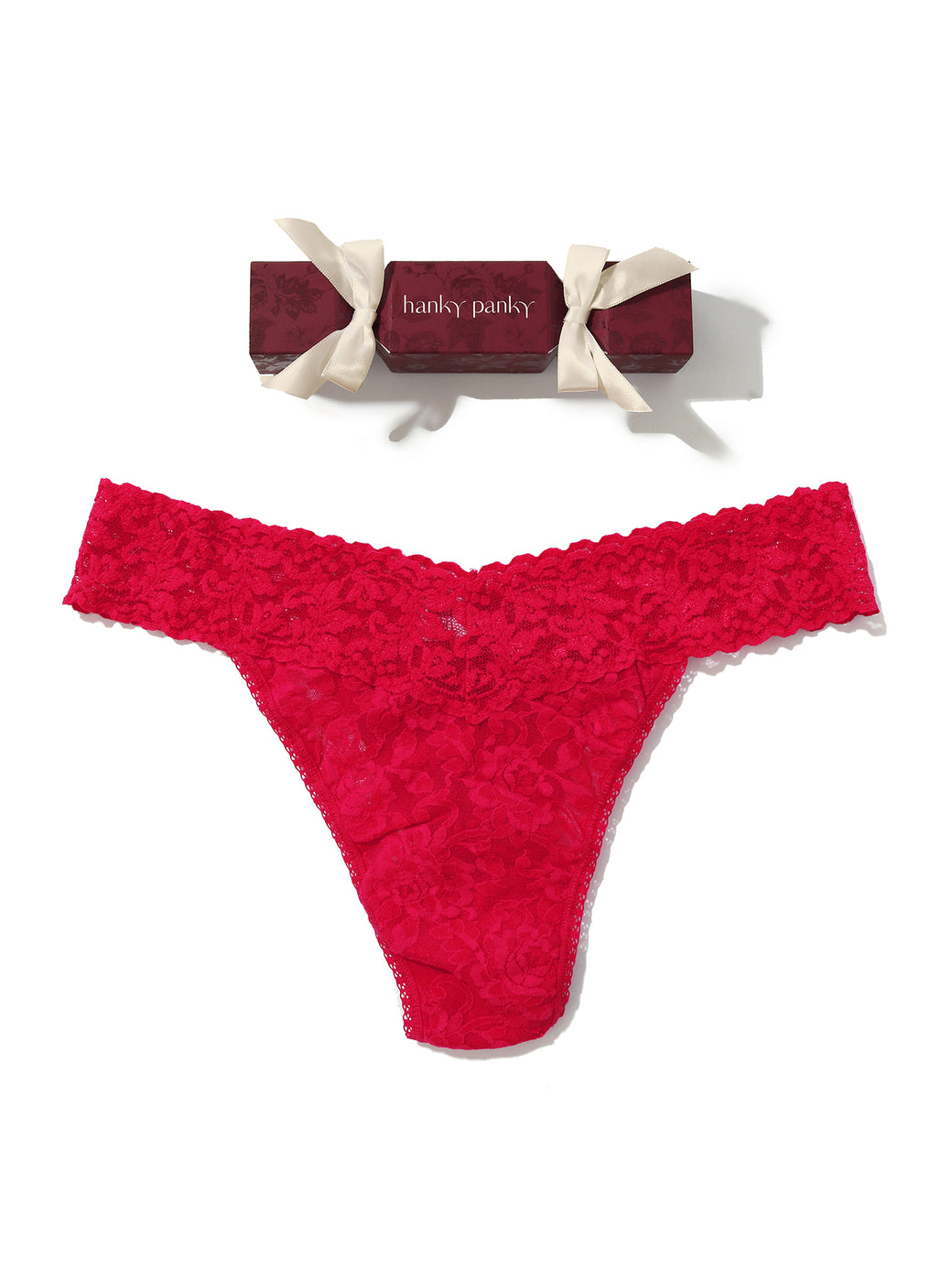 Signature Lace® Original Rise Thong Holiday Cracker Beet Juice Red