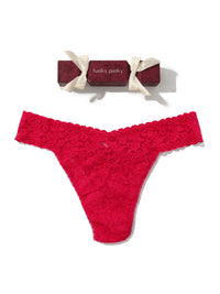 Signature Lace® Original Rise Thong Holiday Cracker Beet Juice Red