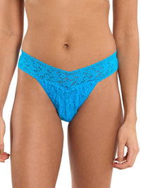 Signature Lace® Original Rise Thong Mediterranean Sea Blue - Black Friday Sale