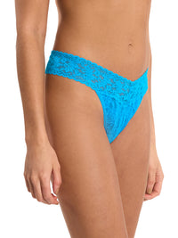 Signature Lace® Original Rise Thong Mediterranean Sea Blue - Black Friday Sale