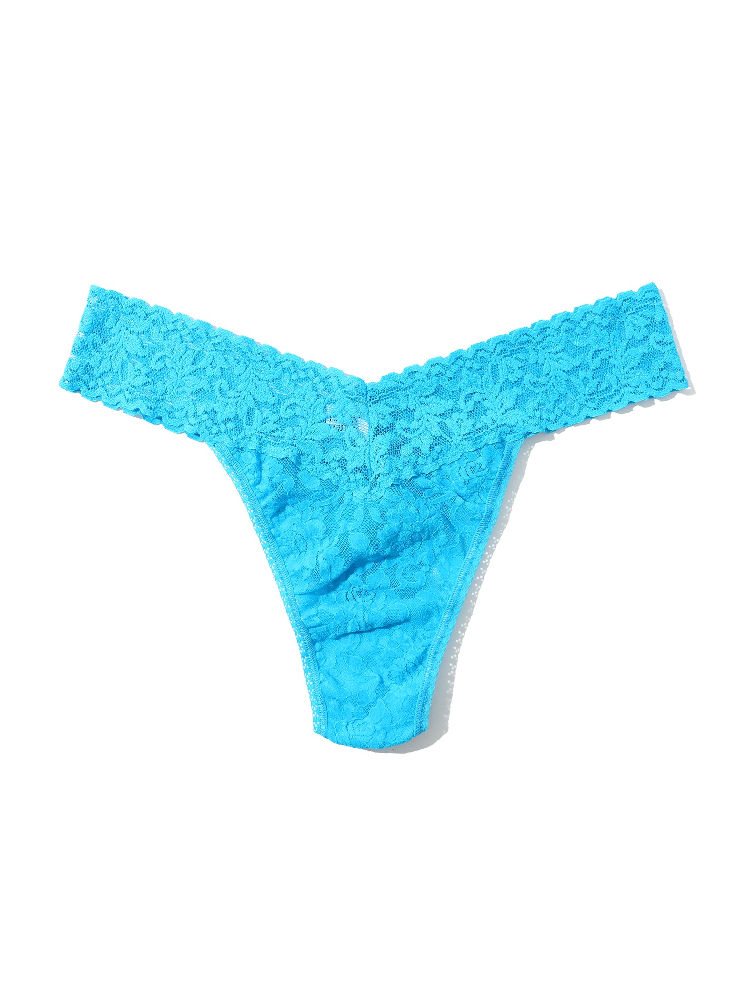 Signature Lace® Original Rise Thong Mediterranean Sea Blue - Black Friday Sale