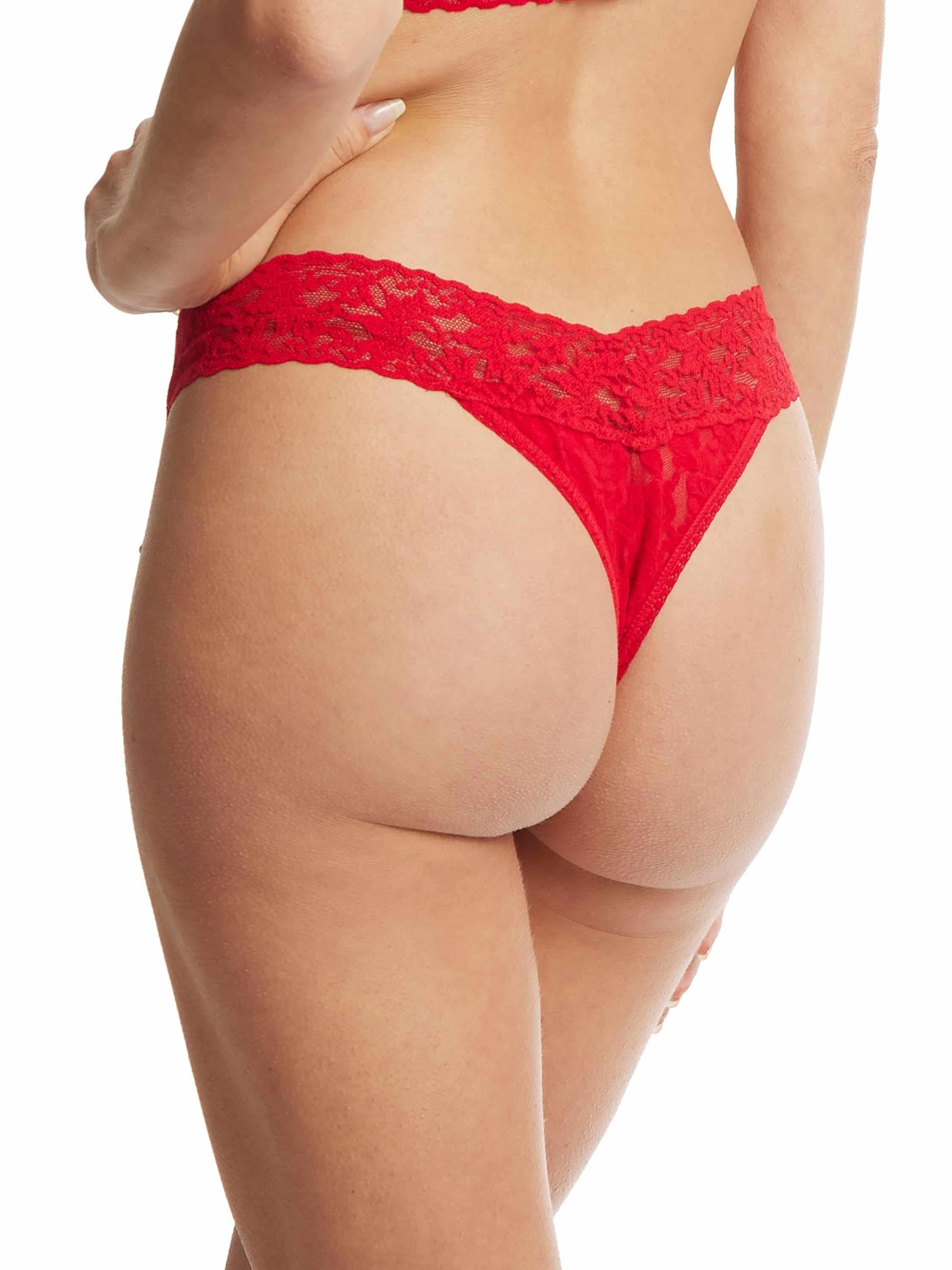 Signature Lace® Original Rise Thong Rose Red