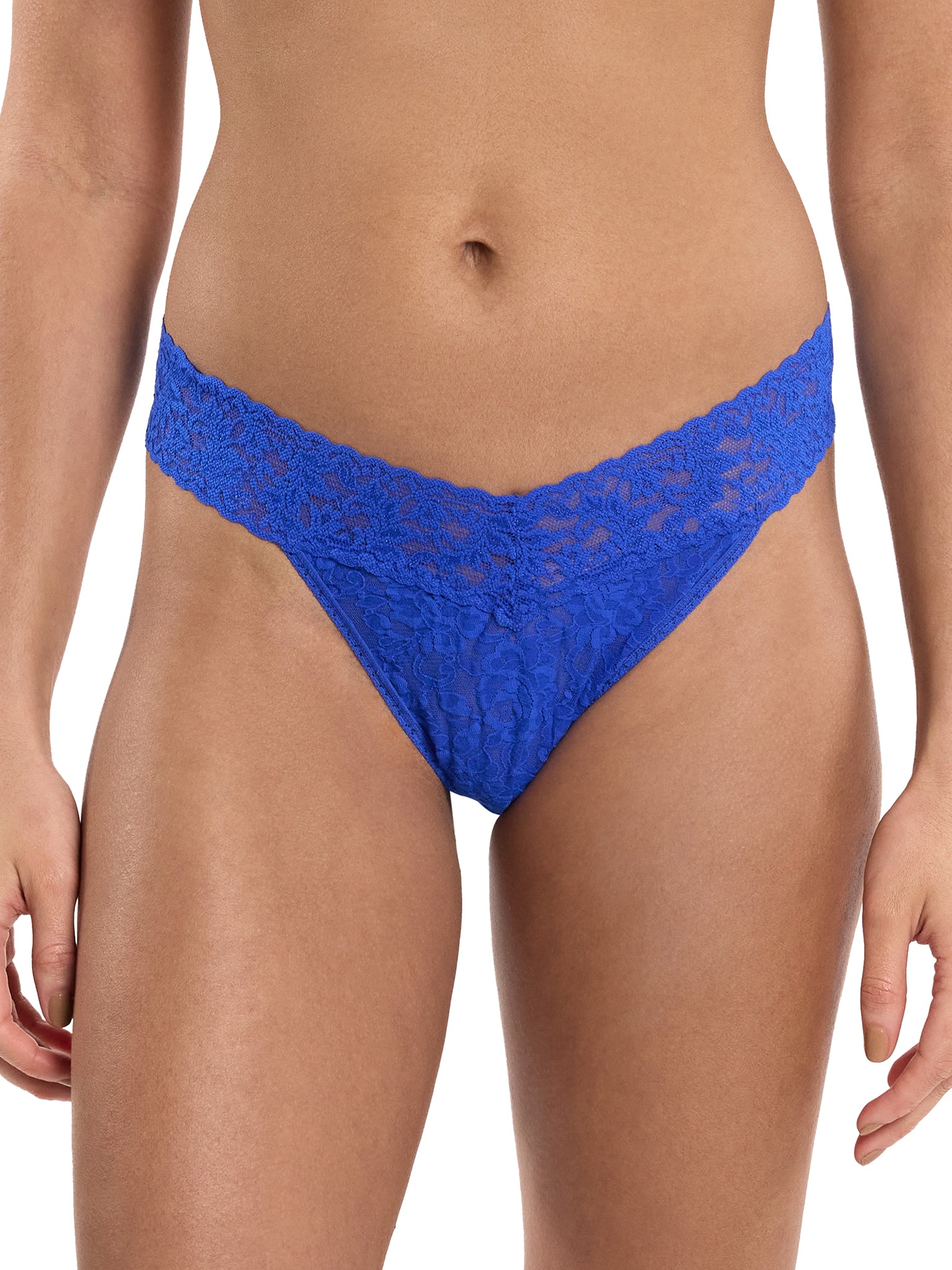 Signature Lace® Original Rise Thong Sapphire | Hanky Panky