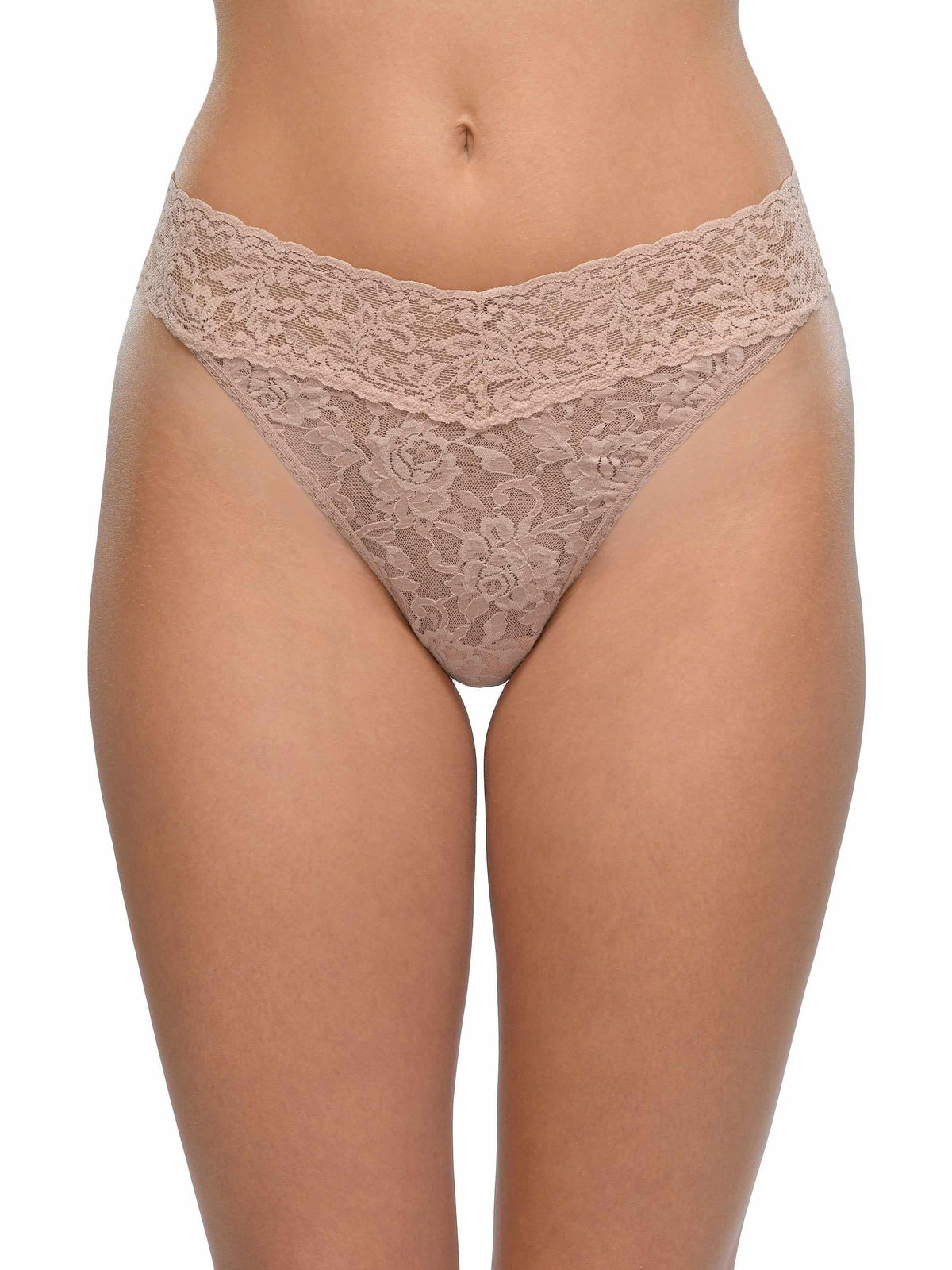 Signature Lace® Original Rise Thong Taupe