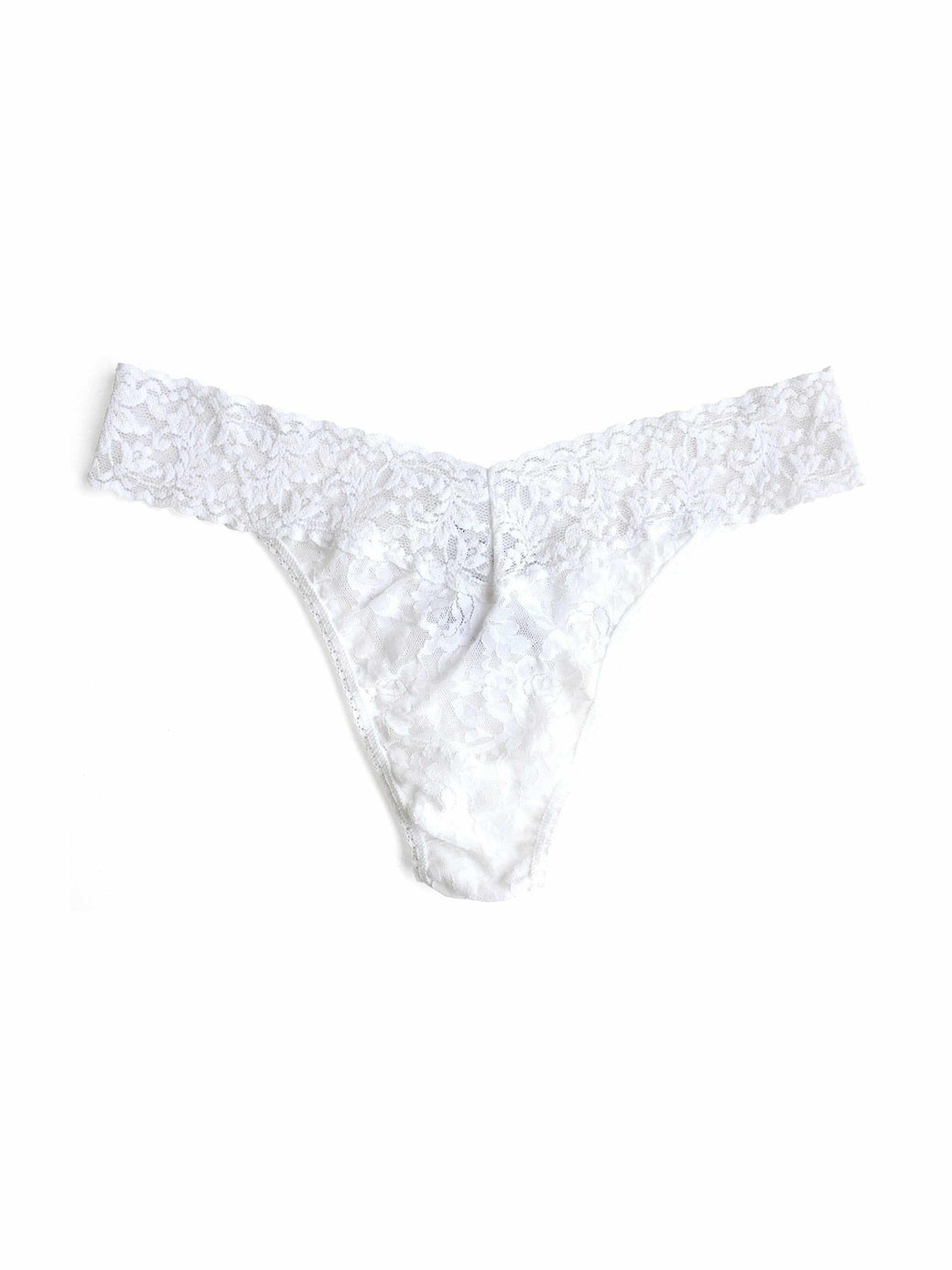 Signature Lace Original Rise Thong-WHITE-Hanky Panky