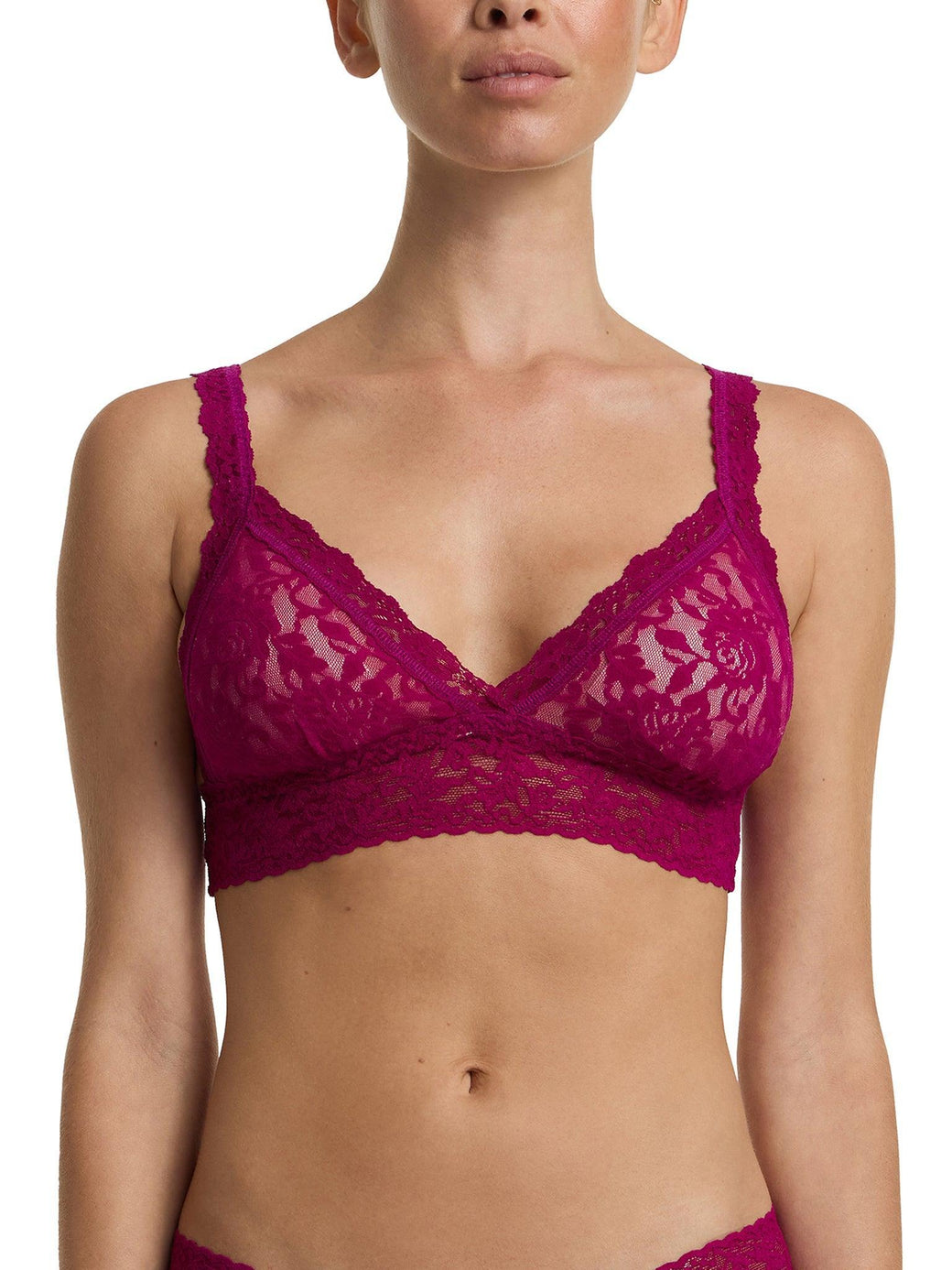 Signature Lace® Padded Crossover Bralette From The Vine Red