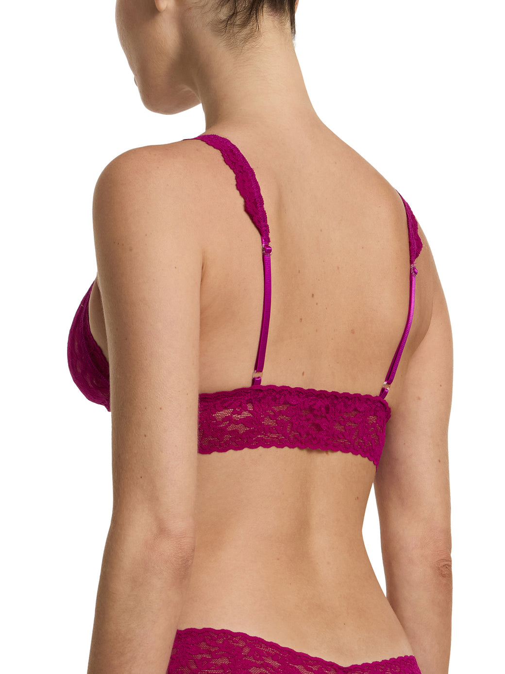 Signature Lace® Padded Crossover Bralette From The Vine Red